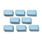 Opaque Acrylic Beads, Rectangle, Sky Blue, 18.5x10x6mm, Hole: 2mm, about 450pcs/500g