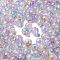 Transparent Crackle Acrylic Beads, Drawbench Style, Round, Two Tone, Lilac, 10x9.5mm, Hole: 2mm, 909pcs/500g