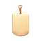 304 Stainless Steel Pendants, Stamping Blank Tag, Rectangle, Golden, 35x23x1.5mm, Hole: 10x4.5mm