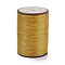 Round Waxed Polyester Thread String, Micro Macrame Cord, Twisted Cord, for Leather Sewing Stitching, Dark Goldenrod, 0.8mm, about 54.68 Yards(50m)/Roll