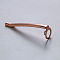 Alloy Replacement Pen Clips, Snap In Pencil Clips for Shirt Pocket, Pen Findings for Hanging Pendants, School & Office Supplies, Rose Gold, 42x12mm, Inner Diameter: 6mm
