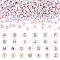 Plating Acrylic Beads, Metal Enlaced, Flat Round with Letter A~Z, Light Gold Plated, 7x4mm, Hole: 1.8mm