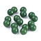 Brass Screw Clasps, with Resin & Amber, Compacting Molding, Column, Platinum & Golden, Green, 8x13mm, Hole: 1mm