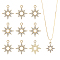 40Pcs UV Plating Alloy Rhinestone Pendants, Cadmium Free & Lead Free, Star Charms, Golden, 22x18.5x2mm, Hole: 2mm