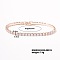 Chic Sparkling Personalized Brass Rhinestone Tennis Bracelet for Women Fashion Statement, 6-3/4 inch(17cm)