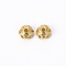 Brass Bead Caps, Cadmium Free & Nickel Free & Lead Free, 6-Petal, Flower, Real 18K Gold Plated, 6x2.5mm, Hole: 1.4mm