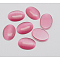 Cat Eye Cabochons, Oval, Hot Pink, 7x5x2mm