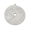 304 Stainless Steel Pendants, Stainless Steel Color, Flat Round, 37x35x2mm, Hole: 0.9mm
