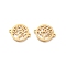 Ion Plating(IP) 304 Stainless Steel Links, Manual Polishing, for Religion, Ring with Tree of Life, Golden, 15x19x1.2mm, Hole: 1.2mm