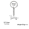 Non-Tarnish Stainless Steel Kaychains, Dog, Stainless Steel Color, Pendant: 1.5x3.2cm