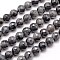 Natural Larvikite Beads Strands, Faceted, Round, 12mm, Hole: 1mm, about 31pcs/strand, 14.76''(37.5cm)