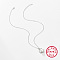 Anti-Tarnish Rhodium Plated  925 Sterling Silver Pendant Necklaces for Women, with Pearl, Platinum, Pendant: 0.91 inch(2.3cm)