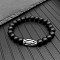High Beauty Pure Black Bracelet Beaded Lucky Transfer Pixiu Bracelet Simple Style Couple Gift to the Small Market