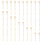 20Pcs 5 Style Brass Cable Chain Extender, End Chains with Spring Ring Clasps, Real 18K Gold Plated, 30~130mm, 4Pcs/style