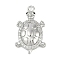 Brass Micro Pave Cubic Zirconia Pendants, Cadmium Free & Nickel Free & Lead Free, Tortoise, Platinum, 22.5x13.5x4mm, Hole: 1.6mm