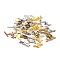 Alloy Open Back Bezel Pendants, For DIY UV Resin, Epoxy Resin, Pressed Flower Jewelry, Mixed Color, 3~48x15~17.5x1~3.5mm