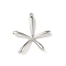 Alloy Pendants, Flower Charms, Platinum, 36x30x4mm, Hole: 1.4mm