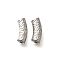 304 Stainless Steel Curved Tube Beads, Star, Stainless Steel Color, 14x5mm, Hole: 1.6mm