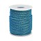 Nylon Threads, Milan Cords/Twisted Cords, Deep Sky Blue, 3mm, about 21.87 yards(20m)/roll
