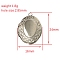 Stainless Steel Locket Pendants, Oval Charm, Stainless Steel Color, 24x16mm, Hole: 2.85mm
