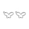 Non-Tarnish 201 Stainless Steel Charms, Butterfly, Stainless Steel Color, 10x15x1mm, Hole: 1.4mm