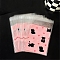 OPP Cellophane Bags, Top Seal Bags, Bear, 10x8x0.3cm, 50pcs/set, Thickness: 2.7 Mil(0.07mm)