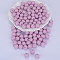 Round Silicone Focal Beads, Plum, 15mm, Hole: 2mm