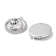 Латунные микропаве прозрачные подвески с фианитом KK-F871-30P-2