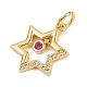 Латунные микро проложить кубического циркония подвески KK-L231-13G-02-2