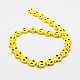 Нити синтетических бирюзовых бус черепа TURQ-I023-28x25mm-08-2