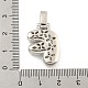 Латунные микропаве прозрачные подвески с фианитом KK-B099-01P-F-3