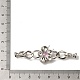 Латунные микро проложить кубического циркония раз за застежками KK-K389-009P-3