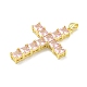 Латунные микро проложить кубического циркония подвески KK-L073-002G-01-2