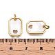 Подвески из латуни и ракушек KK-N254-212G-3