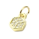 Латунные микро проложить кубического циркония подвески KK-H475-29B-01G-2