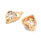 Латунные микропаве прозрачные подвески с фианитом KK-B095-03G-2