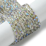 Прозрачные стеклянные бусины гальваническим пряди GLAA-K064-04A-HR01