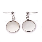 Серьги-гвоздики из нержавеющей стали 304 STAS-L226-019E-P