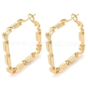 Латунные серьги обруча EJEW-K264-03G