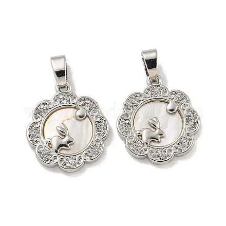 Латунные микропаве прозрачные подвески с фианитом KK-A214-23P-1