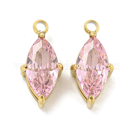 Подвески из нержавеющей стали 304 с кубическим цирконием STAS-L278-006G-02-1