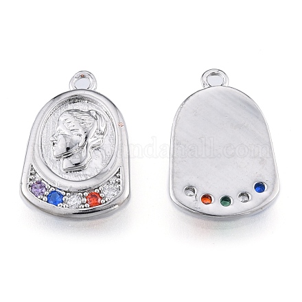 Латунные подвески из микро-паве KK-N216-578P-1