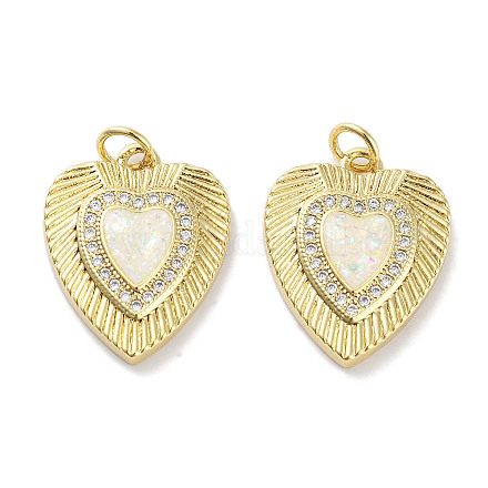 Латунные микропаве прозрачные подвески с фианитом KK-L213-013G-1
