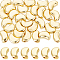 Beebeecraft 1 Box 50Pcs Golden Moon Beads 18K Gold Plated Brass Smooth Crescent Celestial Charm Spacer Bead Craft Loose Beads for DIY Necklace Bracelet Earring Pendant Making