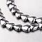 Electroplate Non-magnetic Synthetic Hematite Bead Strands, Heart, Platinum Plated, 8x8x3mm, Hole: 0.7mm, about 55pcs/strand, 15.7 inch
