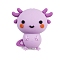Silicone Beads, Dinosaur, Plum, 25.5x24.5x14.5mm, Hole: 2mm