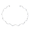 Non-Tarnish 304 Stainless Steel Cuff Necklaces, Wavy Ring, Stainless Steel Color, Inner Diameter: 4.72 inch(12cm), 2mm