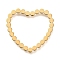 Ion Plating(IP) 201 Stainless Steel Linking Ring, Heart, Real 18K Gold Plated, 20x21x1mm