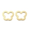201 Stainless Steel Linking Rings, Butterfly, Real 18K Gold Plated, 14x16x1mm, Inner Diameter: 10x12mm