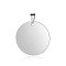 Anti-Tarnish 304 Stainless Steel Pendants, Manual Polishing, Flat Round Charm, Stamping Blank Tag, Stainless Steel Color, 35x1.5mm, Hole: 8.5x3.5mm